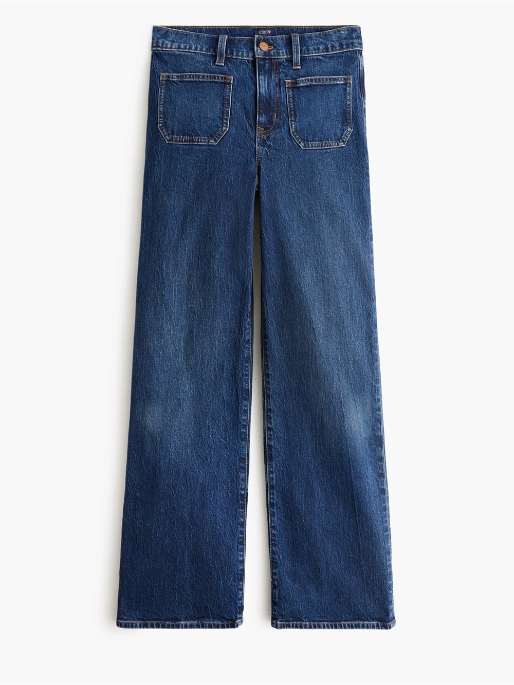 J. Crew Dark Blue Wide-Leg Jeans - Picture 1 of 6